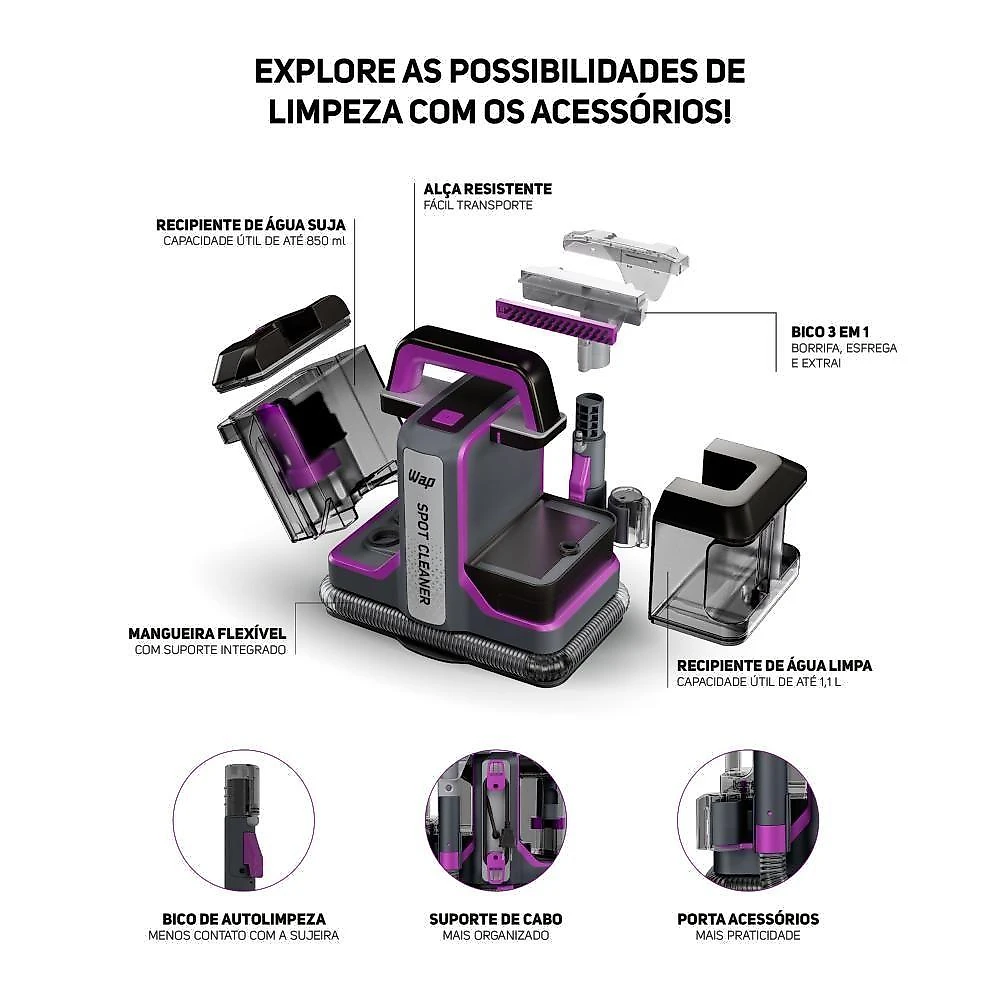 Extratora De Sujeiras Portátil WAP Spot Cleaner W3 110V