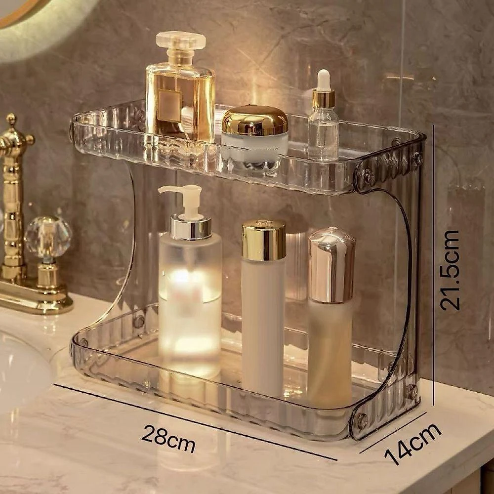 Prateleira Organizadora Diamante Acrílico Porta Maquiagem com Rack Grande Transparente OEM