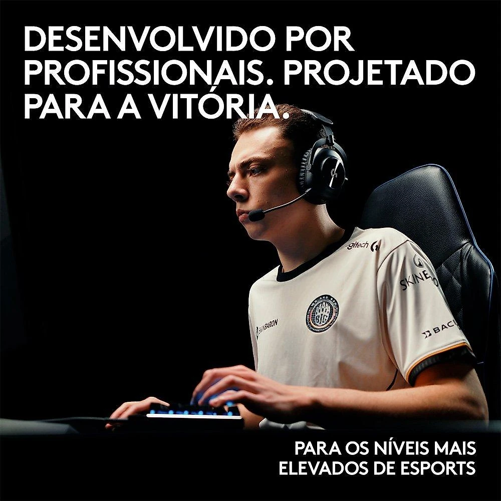Headset Gamer Sem Fio Logitech G Pro X 2 Lightspeed, Driver 50mm, Bluetooth, USB e 3.5mm, para PC, Playstation e Switch, Preto - 981-001262