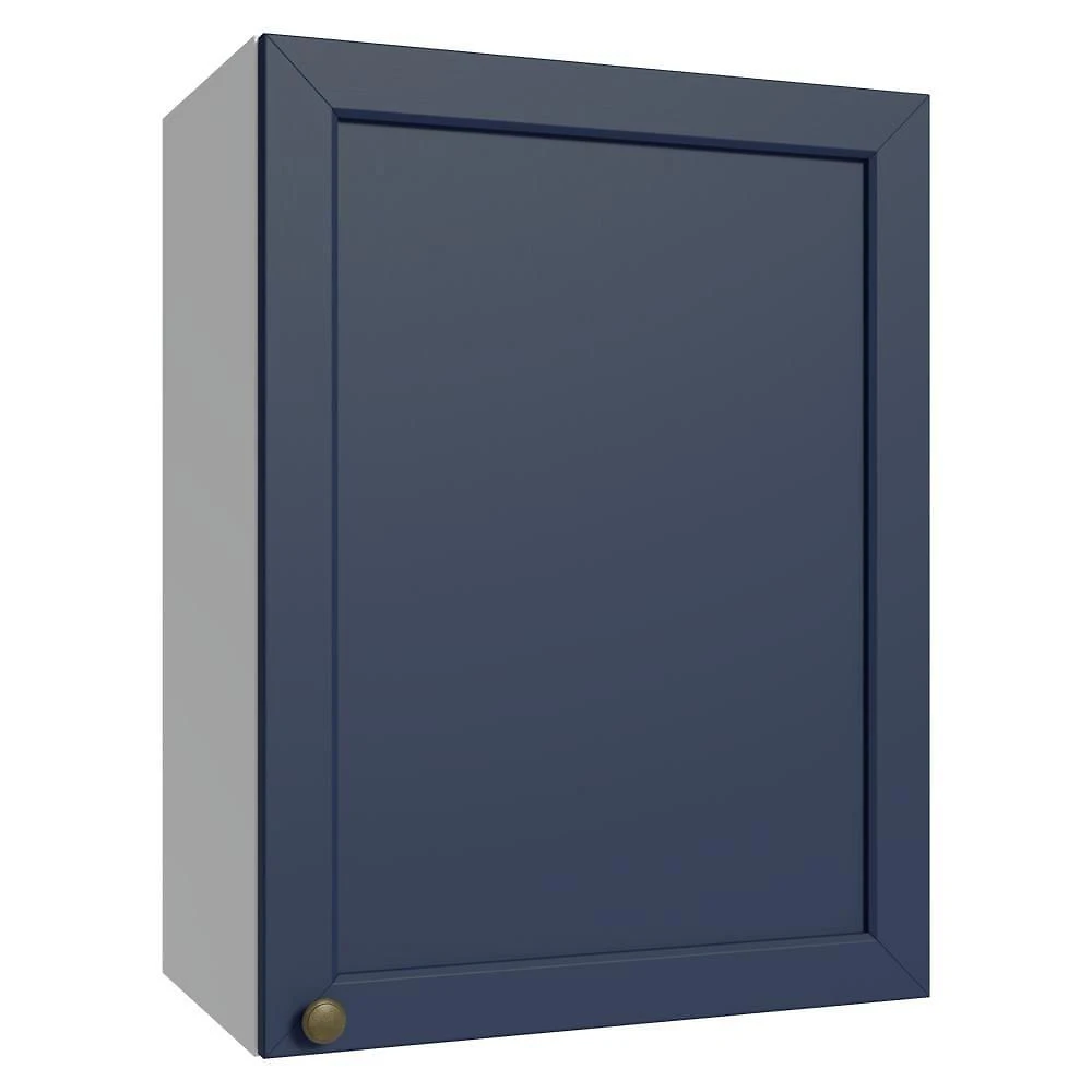 Armário Aéreo 50cm 1 Porta Branco/azul Vik Madesa Branco/azul