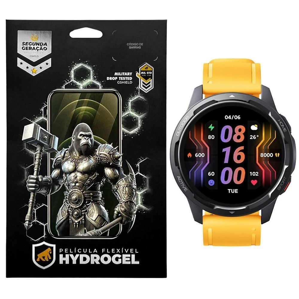 Película de Tela Gshield para Xiaomi Watch S1 Active Hydrogel HD com Proteção Transparente 1 Unidade