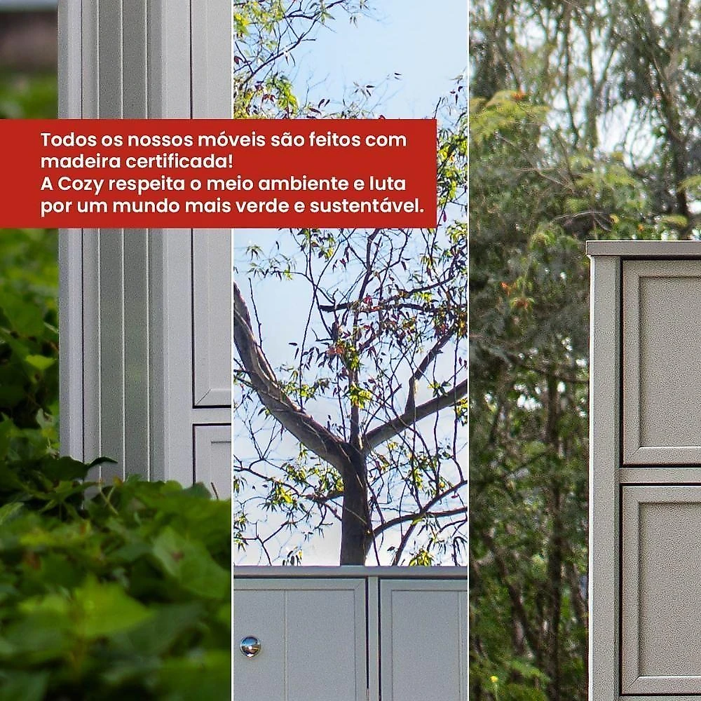 Quarto Infantil BBI-56 BB120 BB-322 3 Portas 5 Gavetas MDP 120CM Branco Ditália Móveis com Berço