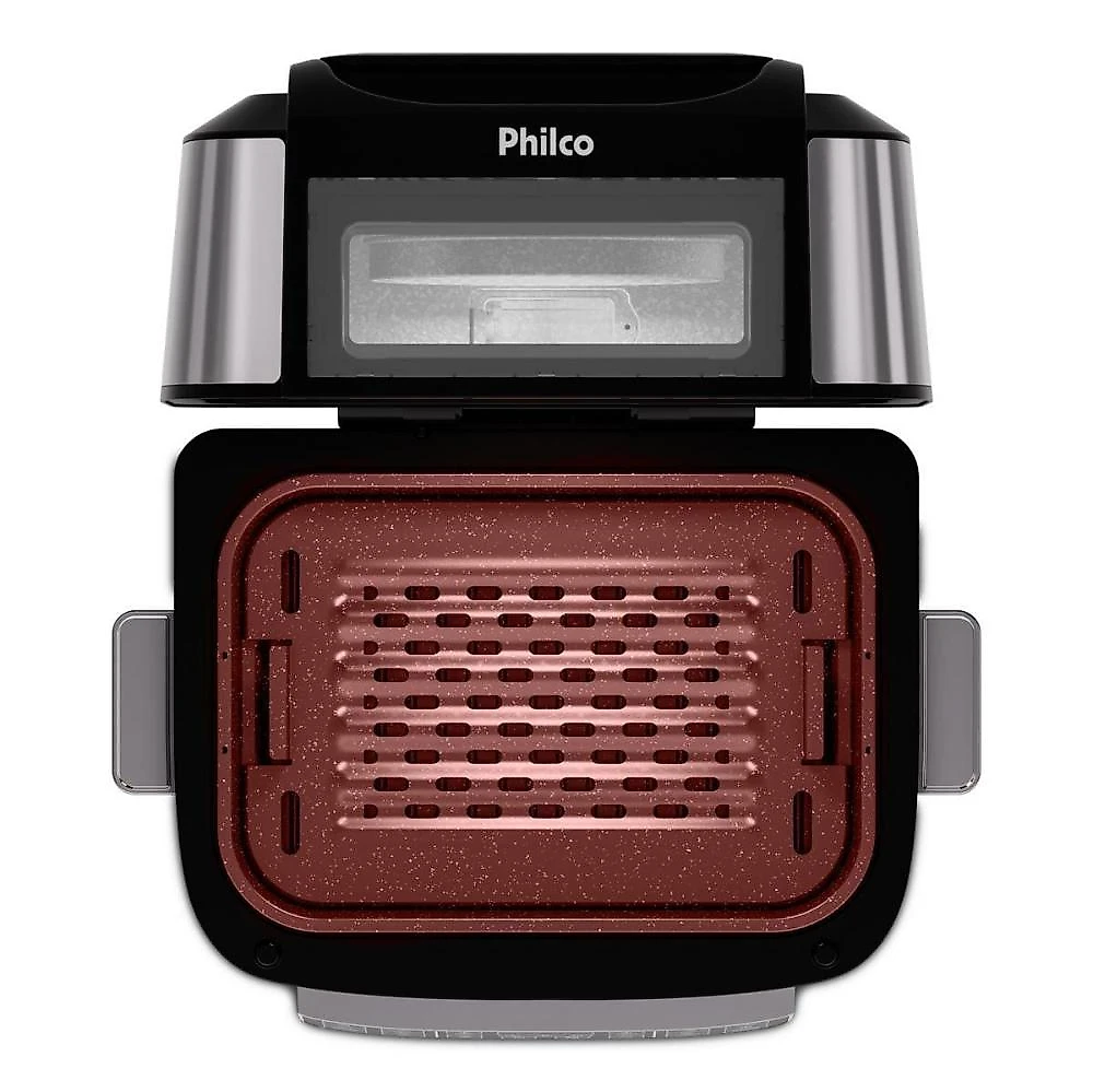 Fritadeira elétrica air fryer philco paf12a barbecue digital 12l preta 110