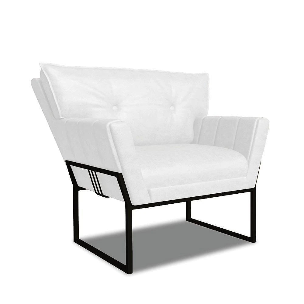 Namoradeira E Poltrona Industrial Pto Anitta Sintético Pu Branco D03 - D'rossi