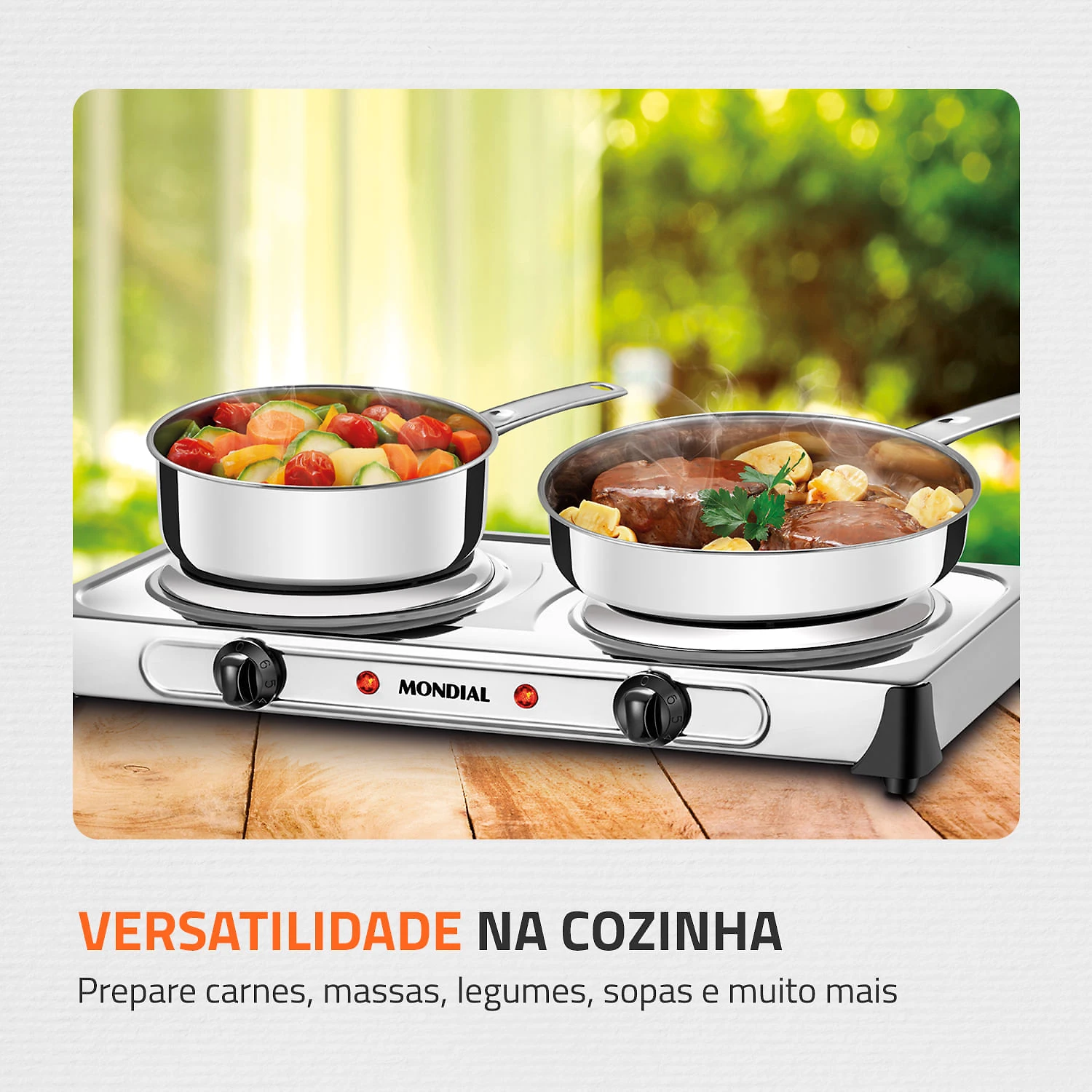 Miniatura Fogão Elétrico Mondial Fast Cook Dual FE-03 FOGÃO ELÉTRICO-127V-INOX