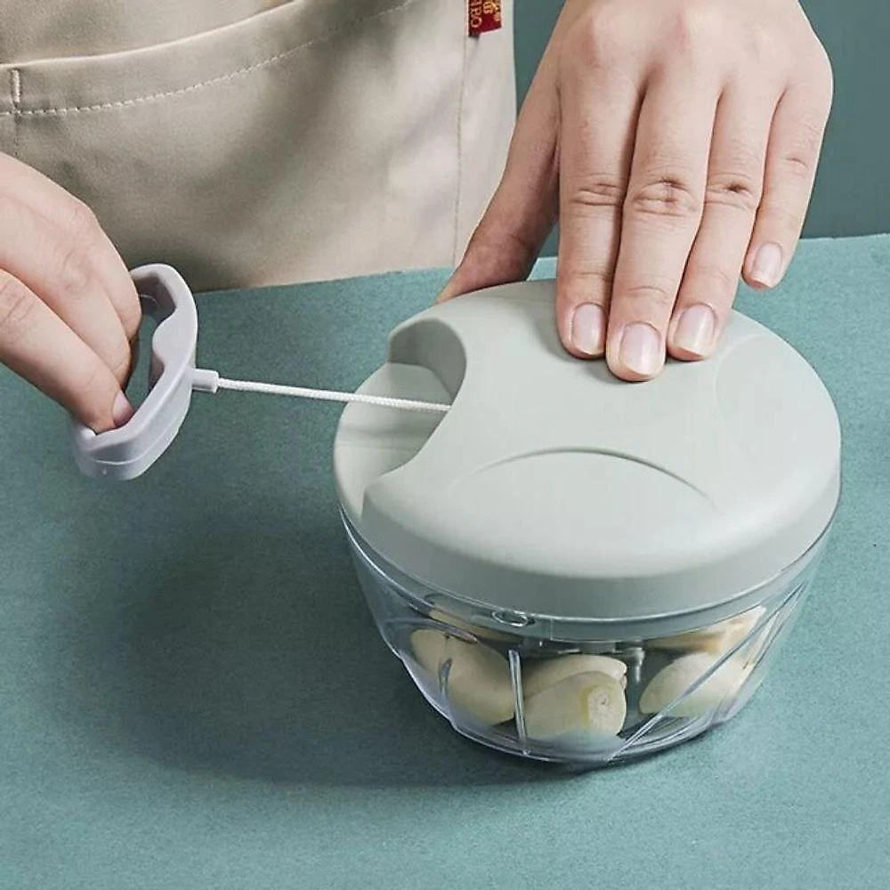 Processador Triturador de Alimentos 3 Lâminas Manual Inox