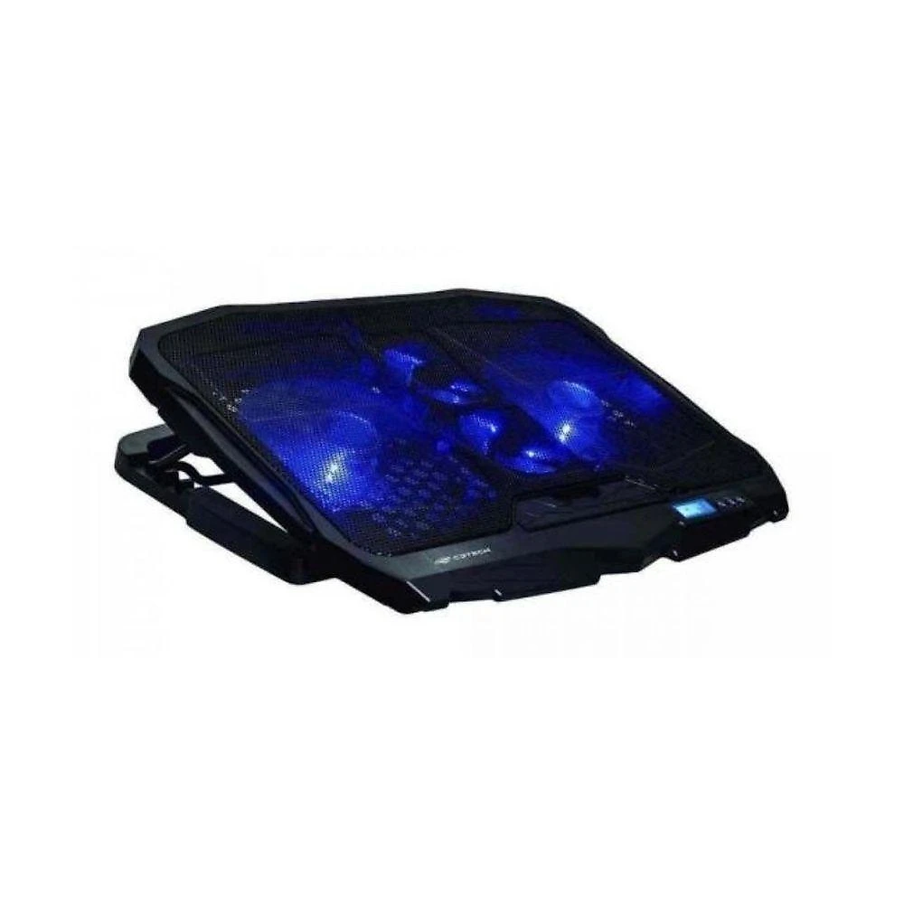 Suporte para Notebook com Cooler NBC-100BK 4 Coolers LED Azul Ajuste de Altura Display LCD Preto webcontinental-7898555213128