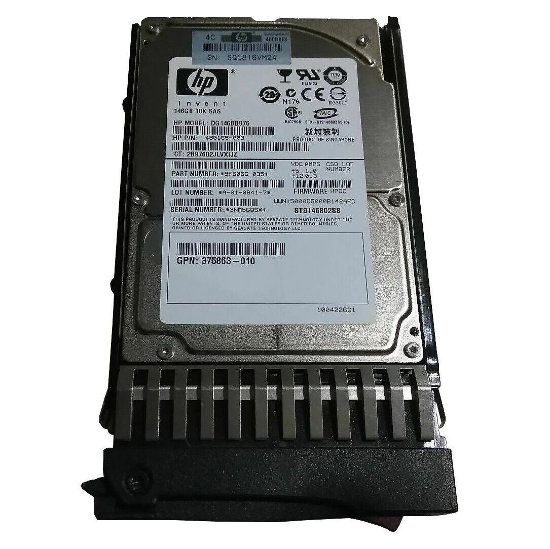 Miniatura HD SAS HP 146GB 10K 2.5 - Servidores e Armazenamento HP