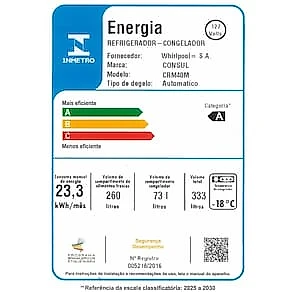 Geladeira Duplex Consul CRM40MB 333L Frost Free Branca 110V