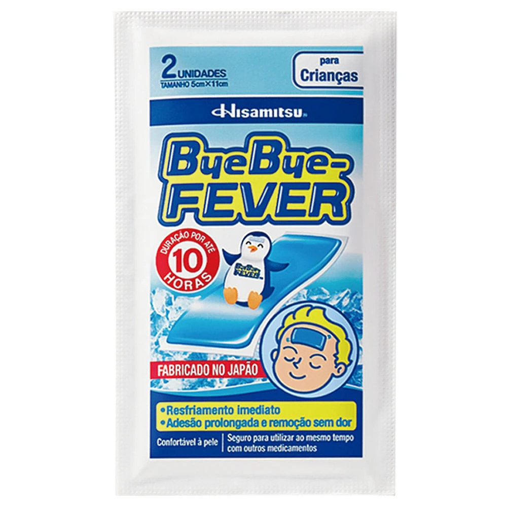 Adesivo para Alívio da Febre Bye Bye Fever Crianças 2 Unidades