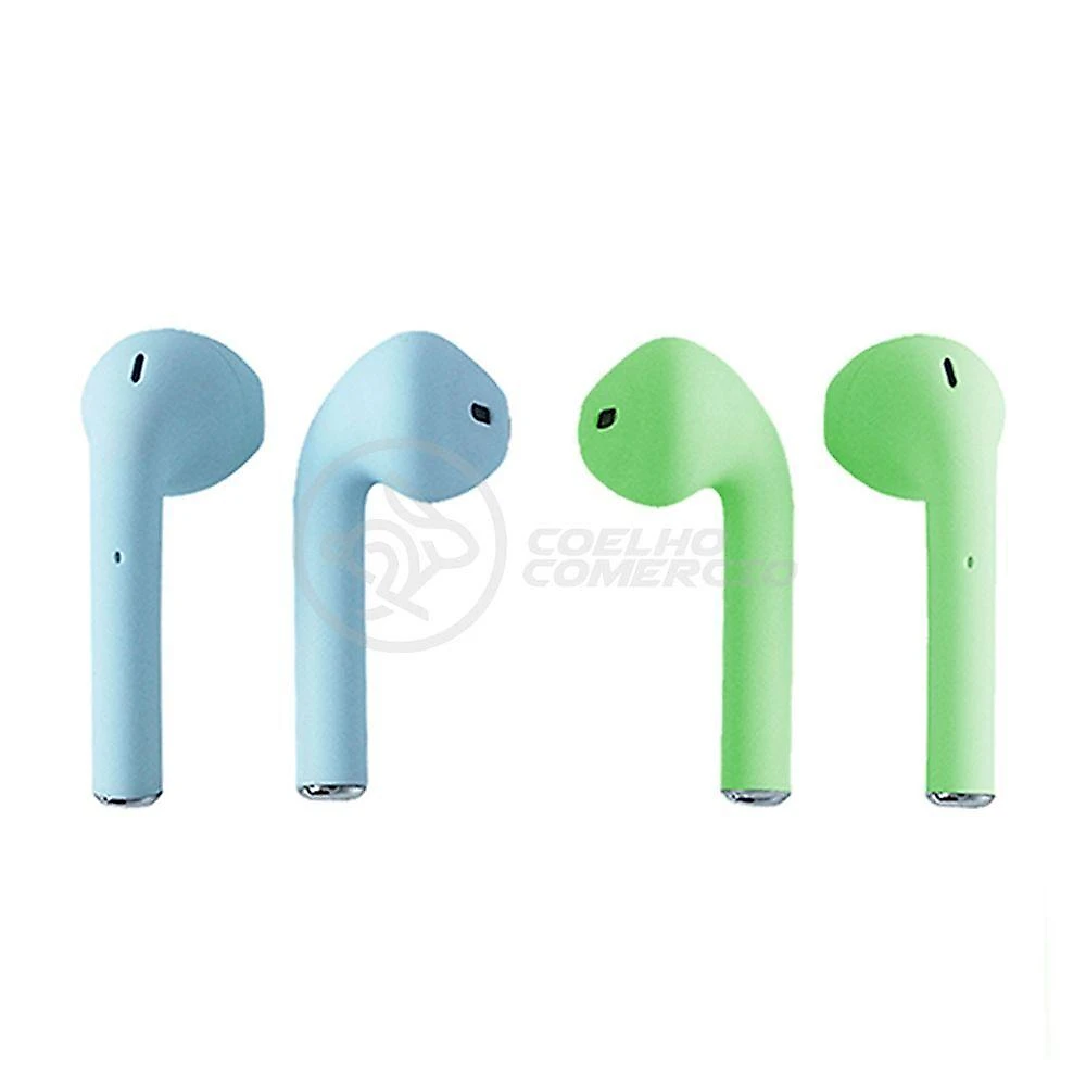 Kit Fone de Ouvido sem Fio Smart Bracelet Inpods 12 TWS Estéreo com Bluetooth V5.0 Verde e Azul