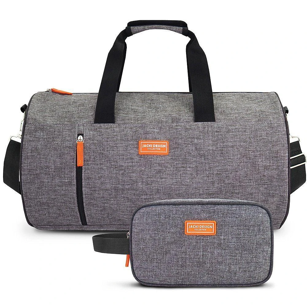 Kit Bolsa De Viagem- Academia, Necessaire C- Alça Vibe - Preto Cinza