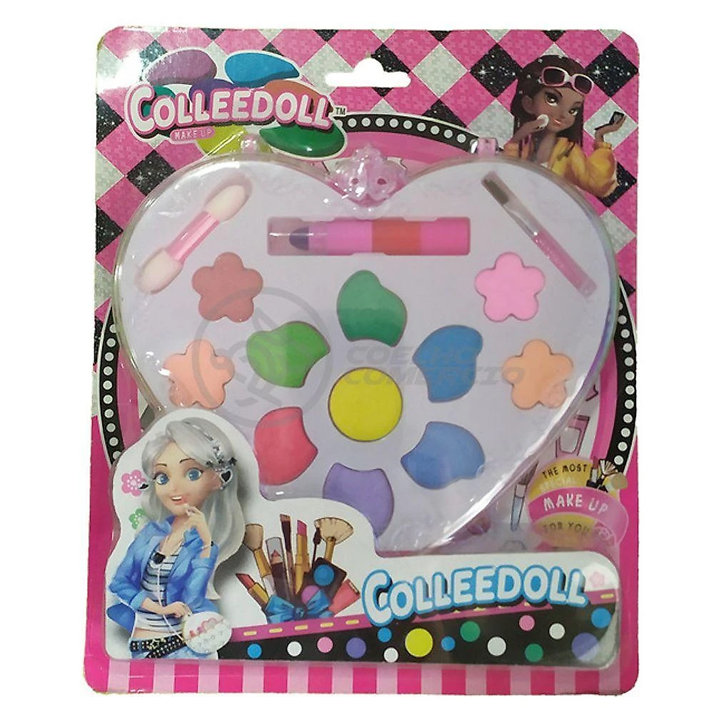 Estojo Maquiagem Infantil Crianças Coração Paleta 11 Nº3