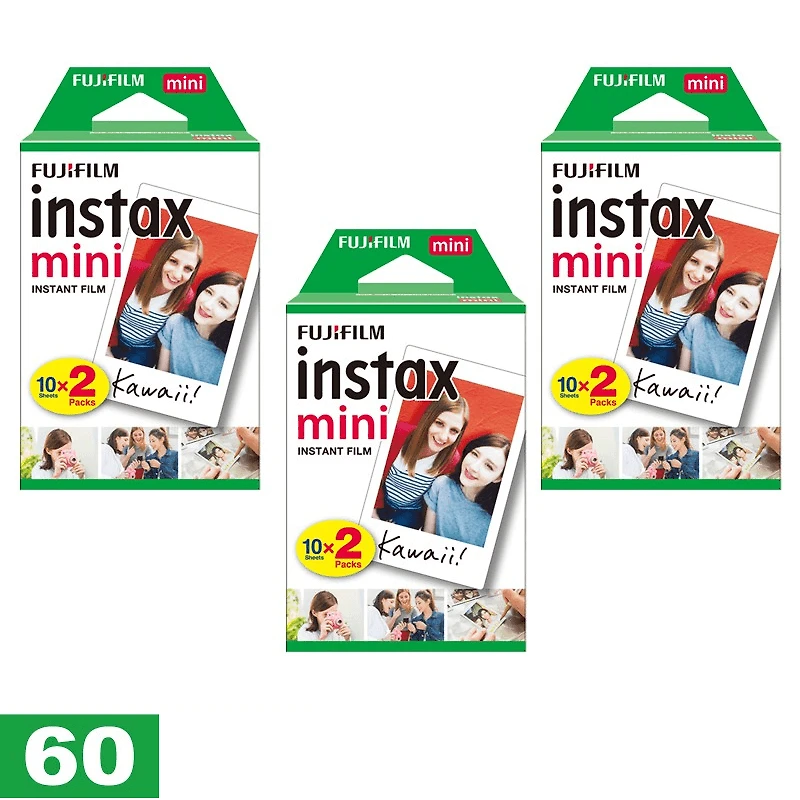 Miniatura Kit 3x Filmes Instax Mini Instantâneo Fujifilm 20 Unidades (60 Fotos)