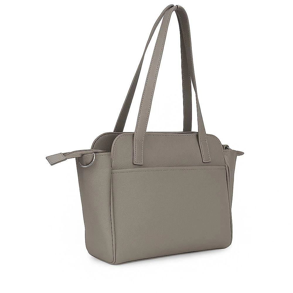 Bolsa Zup Bags Zup Couro Legítimo Média Marfim Feminino