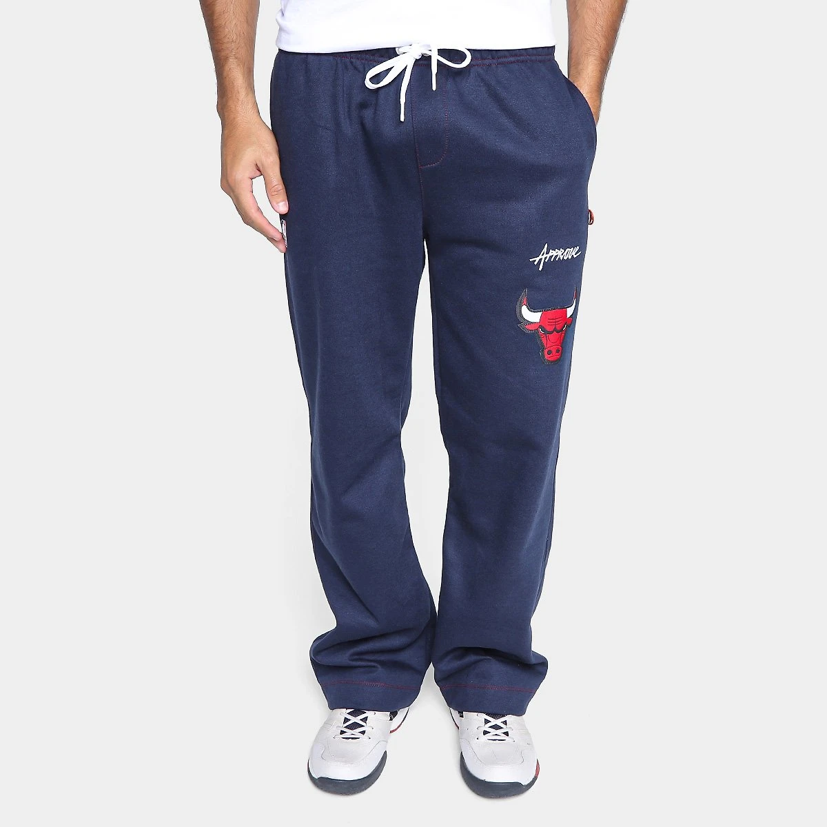 Miniatura Calça Moletom Reta Approve NBA Bulls Marinho - G