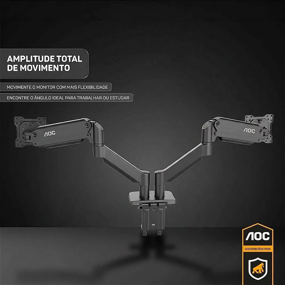 Suporte de Mesa AM120 para 2 Monitores 15" a 32" VESA Preto AOC