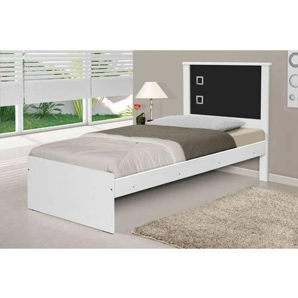 Cama Barcelona Solteiro Branco/preto - Tebarrot
