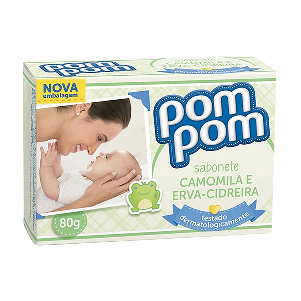 Sabonete Infantil Pom Pom Camomila e Erva Cidreira 80g