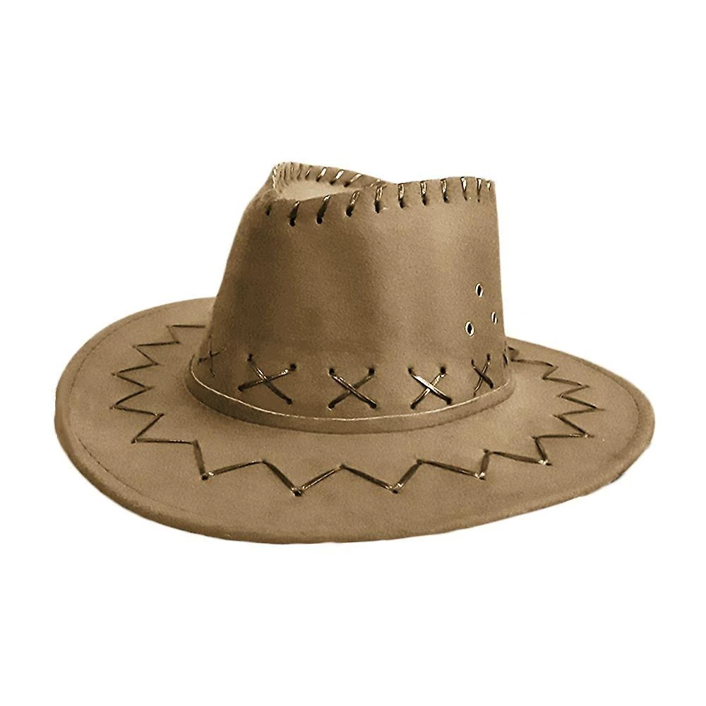 Chapéu Cowboy Western Infantil Suede Marrom Claro Extra Festas