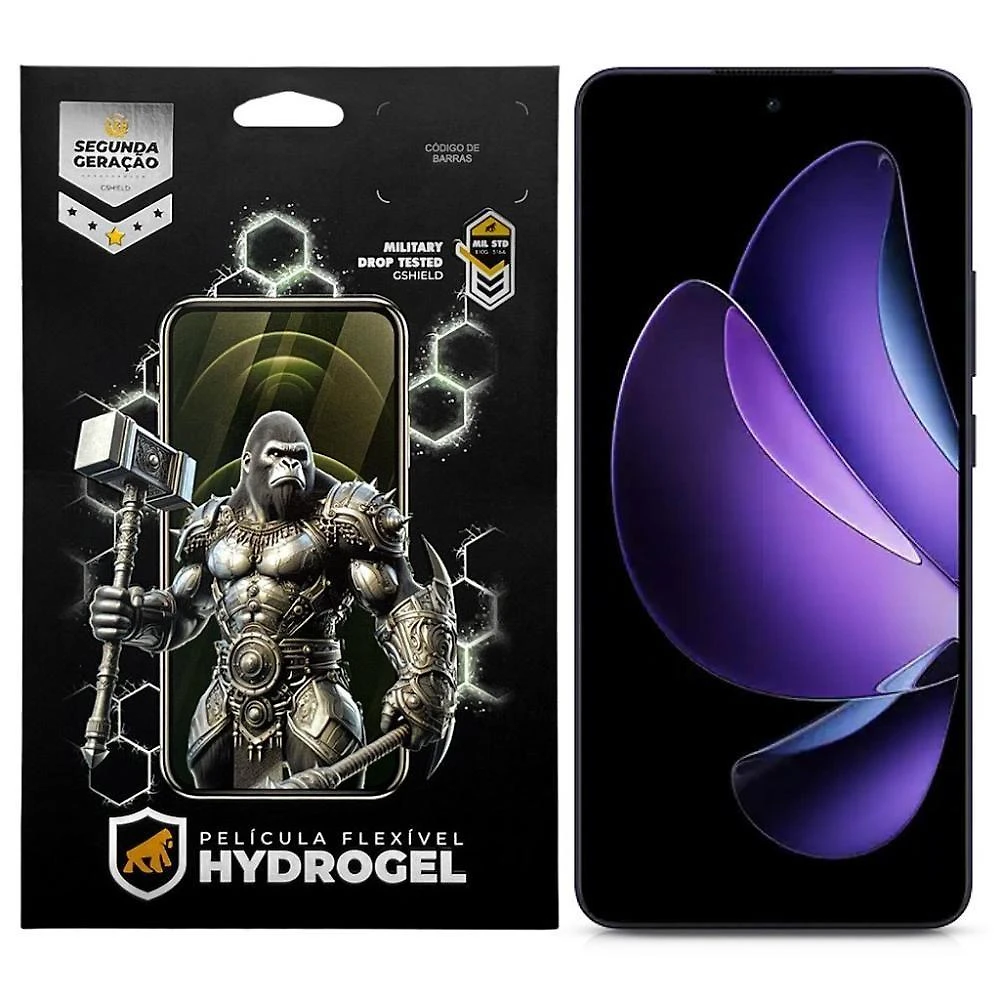 Película Gshield Hydrogel Hd para Oppo Reno 13 5G com Tecnologia Hidro Nano Pet e TPU Soft Gel 1