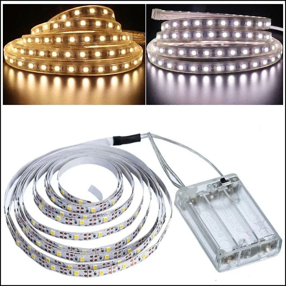 Kit 18 Fios Fita Led Luz Amarela 120 Lâmpadas Led 2m à Pilha