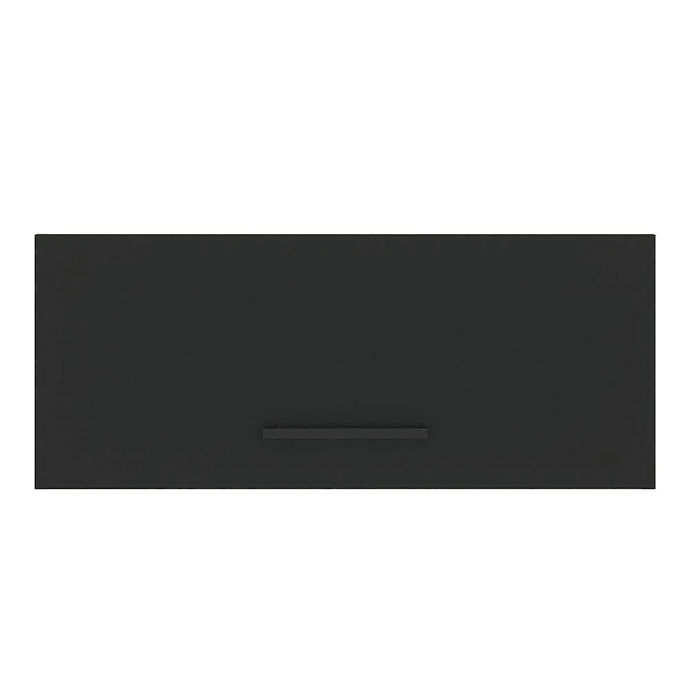 Armário de cozinha aéreo 80 cm 1 porta basculante branco/preto agata madesa