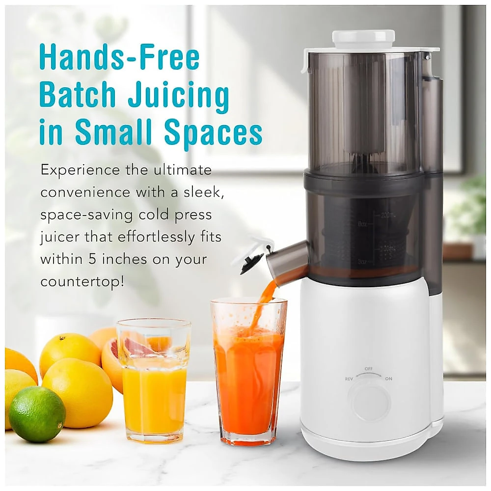Centrifuga de Frutas Portátil com Motor Potente, sem BPA e Designer Compacto, 110V 150W, Tribest, Branco