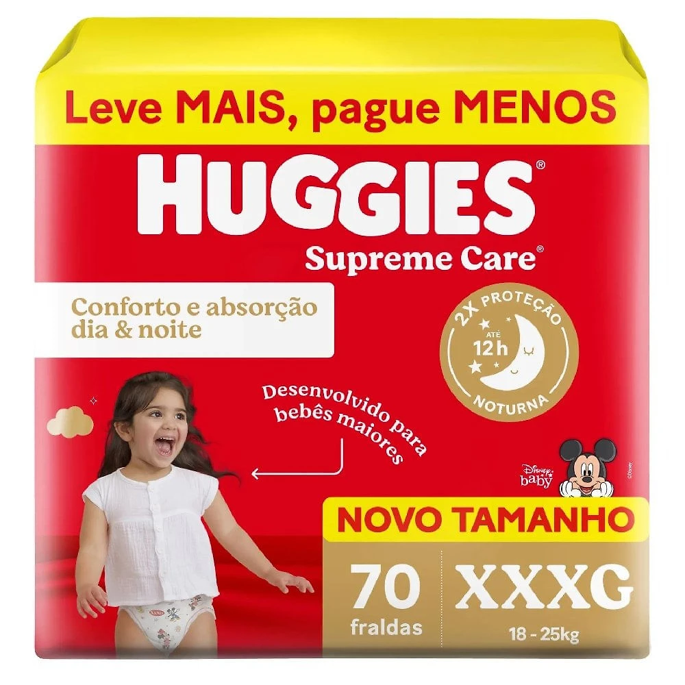 Fralda Huggies Supreme Care Xxxg Max 70 Unidades