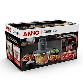 Processador de Alimentos Arno Choppeo CH01 500W com Recipiente de Vidro 2L 110V
