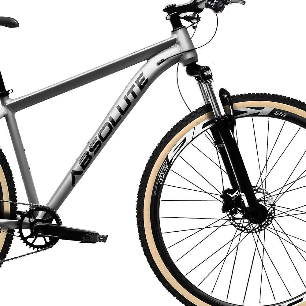 Bike Aro 29 Nero 5 Peças Inteira Absolute 12v Hollowtech Garfo Trava Remota Pneu Faixa Freio Hidráulico. Cinza Tam.17