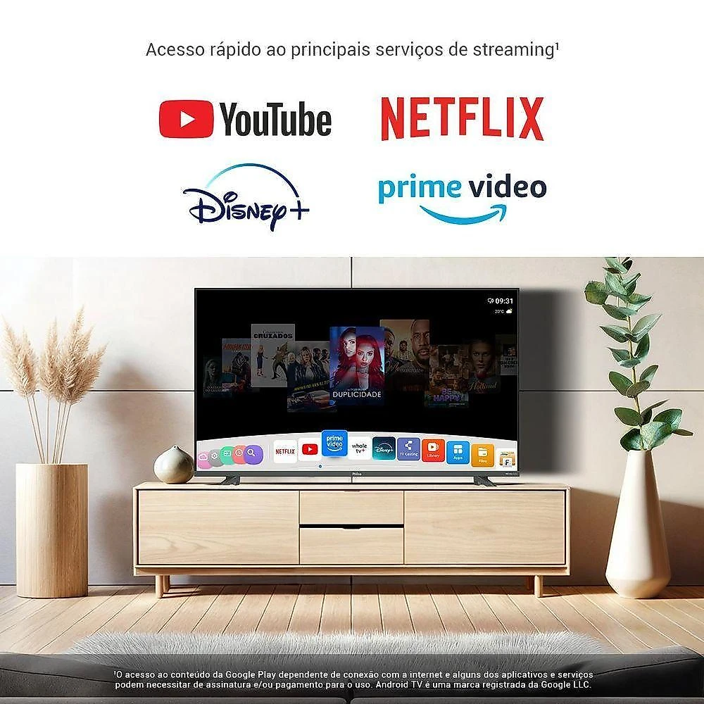 Smart TV Philco P43EAB 43" Borderless Dolby Audio HDR10 com Wi-Fi Bivolt