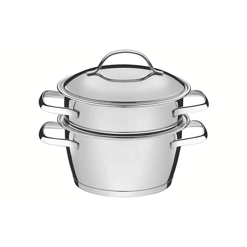 Cuscuzeira Allegra Inox Com Fundo Triplo 2 Peças Tramontina