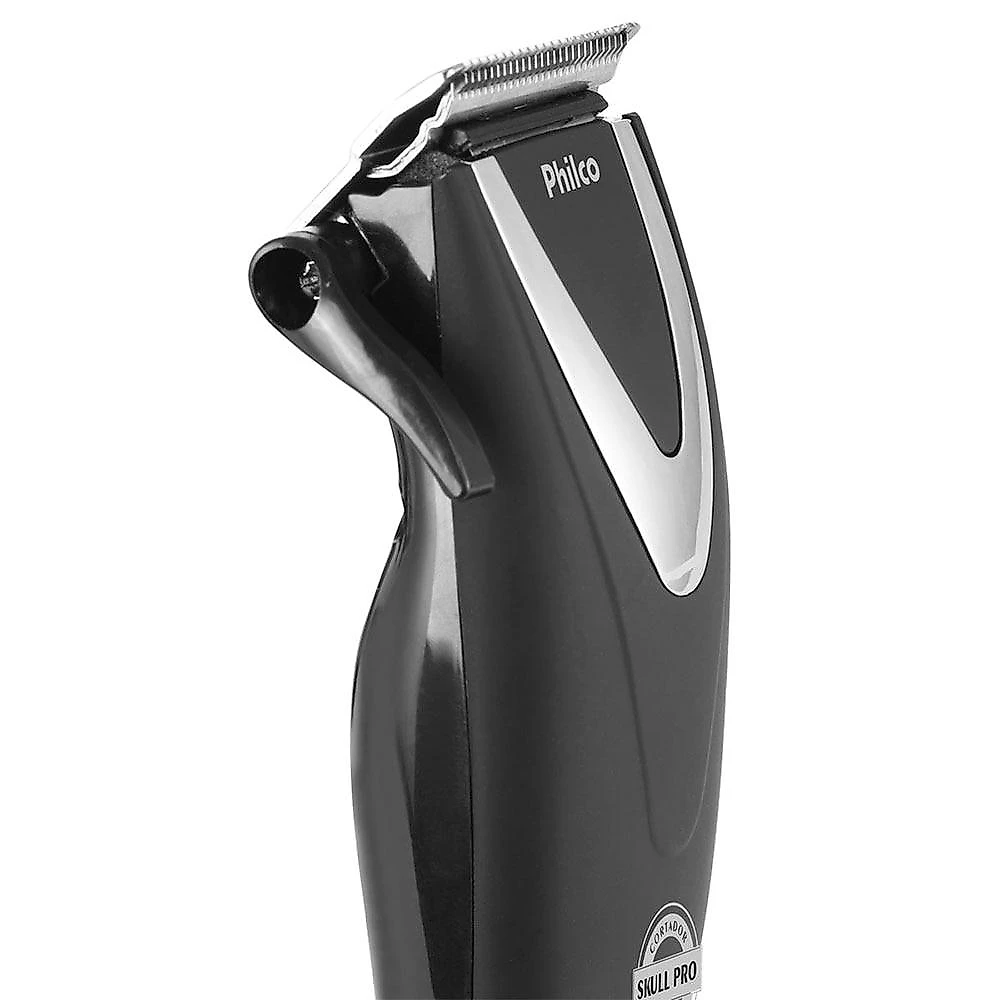 Cortador de Cabelos Philco Skull Pro PCR12CR Chrome, Preto Cortador de Cabelos Philco PCR12CR Skull Pro Chrome 9 Em 1, Preto 220 Volts