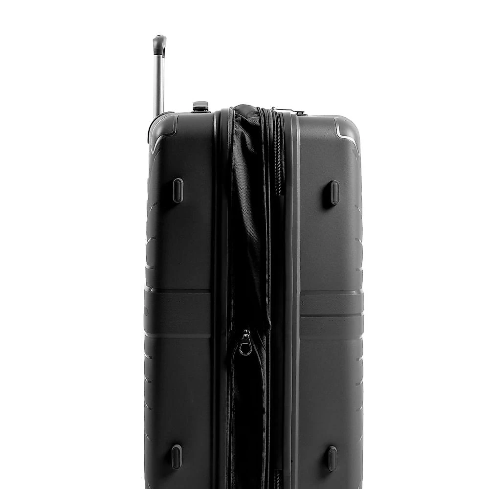 Mala Média 23 Kg Polipropileno 4 Rodas Swiss One Onix Preta Preto - M