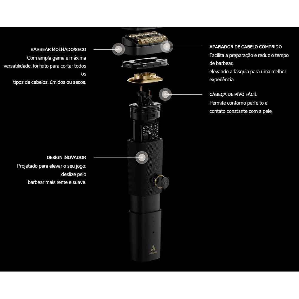 Máquina De Acabamento Andis Shaver Resurge Bivolt