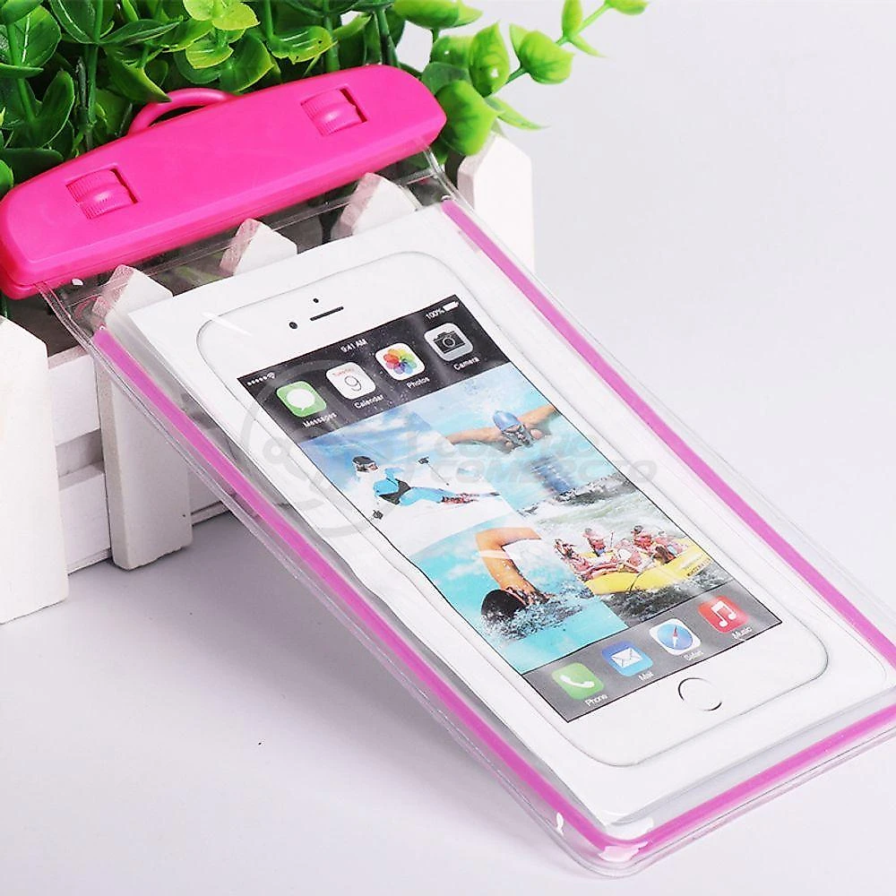 Capa Bolsa A Prova Dágua Impermeável Universal Para Celular - Rosa