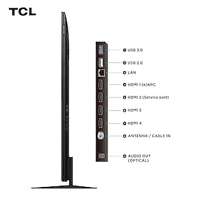 Smart TV TCL 65”4K QD-Mini Led 65C7K 144Hz com Sistema Operacional Google TV