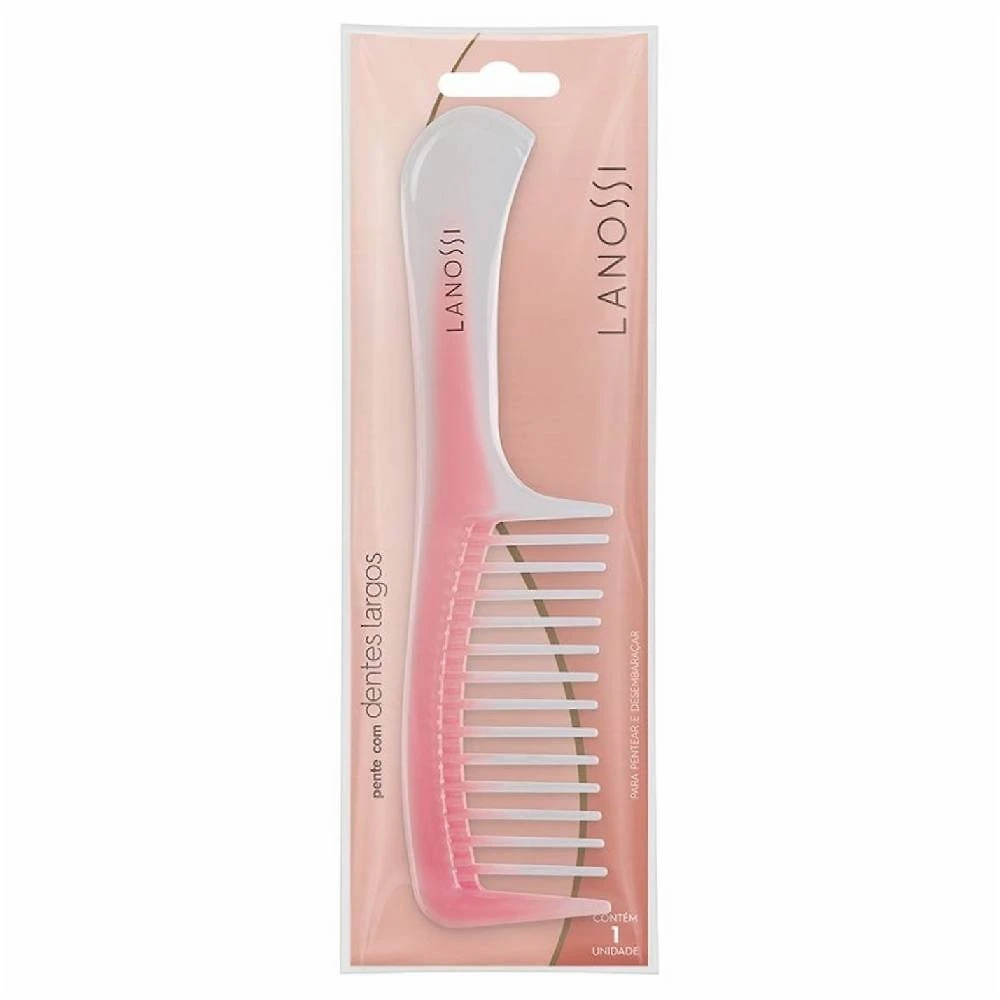 Pente Lanossi Rose Com Dentes Largos