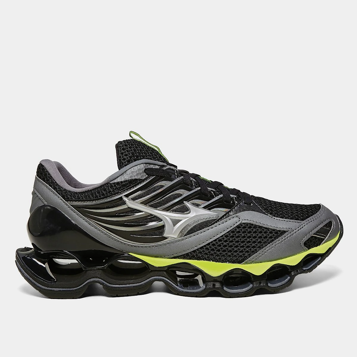 Tênis Mizuno Wave Prophecy 13-S Masculino Chumbo+Amarelo - 38