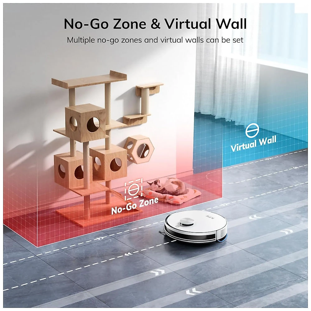 Robô Aspirador e Esfregão ILIFE A30 Pro com Base Autoesvazio 5000Pa LiDAR WiFi Alexa 110V