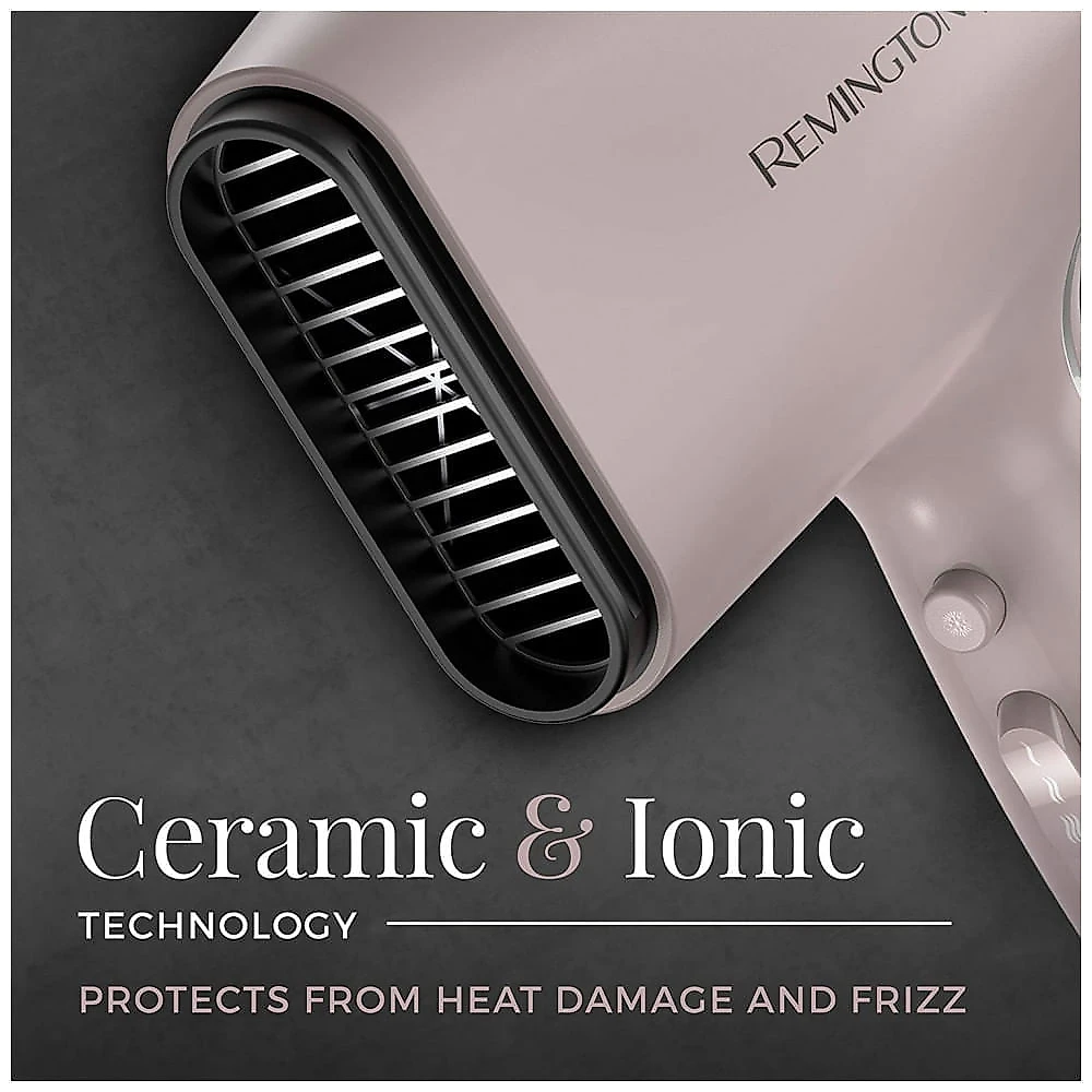 Remington D20A10 Secador de Cabelo Profissional com 2 Velocidades e 3 Temperaturas 110V1875W Rosa