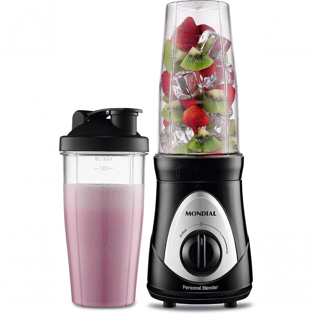 Personal Blender Mondial DG-01 300W Preto e Prata 110V