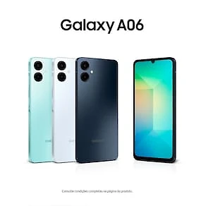 Miniatura Celular Samsung Galaxy A06 Tela 6.7" 128GB 4G Processador Octa-Core, Câmera Traseira de 50MP e Selfie de 8MP Branco