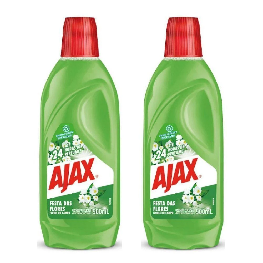 Kit 2 Limpador Ajax Festa Das Flores - Flores Do Campo 500ml