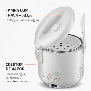 Panela Elétrica de Arroz Mondial Bianca Rice NPE-05 5 Xícaras - Branca 110V