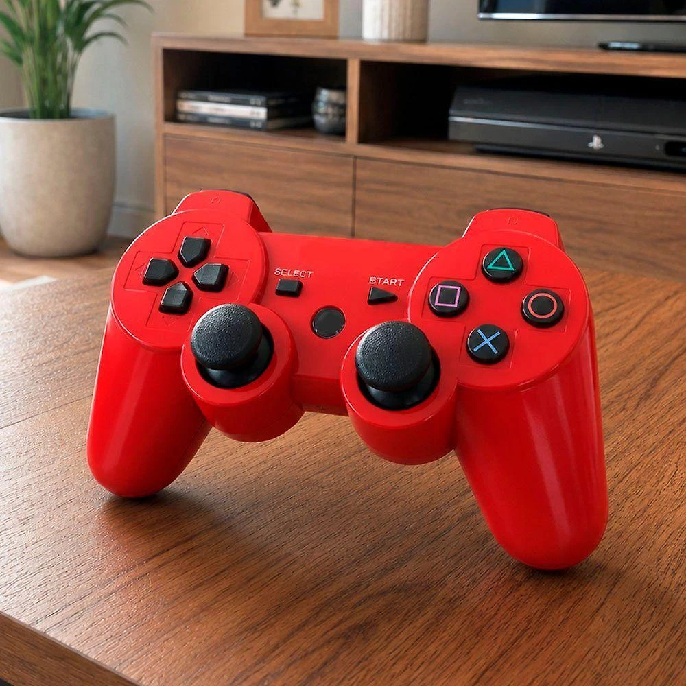 Controle Playstation Doubleshock PS3 para PS3 PC Smart TV Vermelho