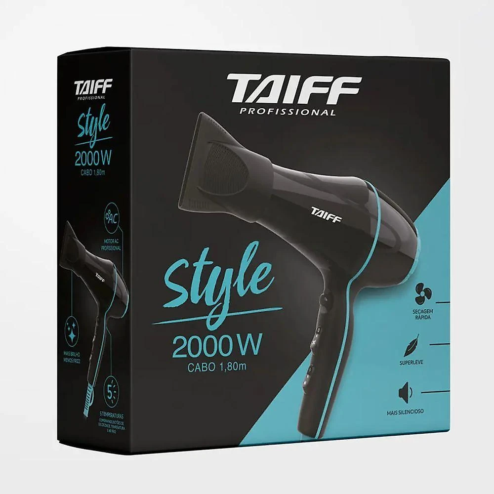 Secador De Cabelo Style Black 2000W Preto 110V