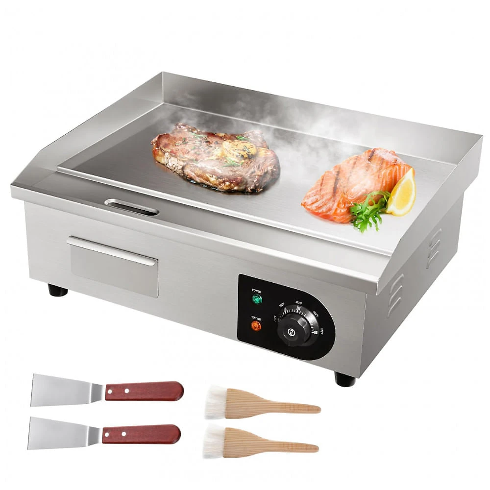 Chapa Elétrica Profissional VEVOR 22 Polegadas 1600W Controle de Temperatura 110V