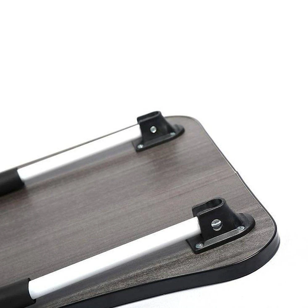 Mesa para Notebook Multifuncional Madeira e Metal Preto e Branco Top Rio Comercial